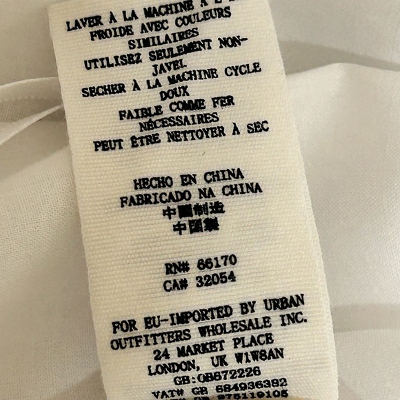 Free People Tie Sleeve open back poplin ToP  size xs - Picture 7 of 11